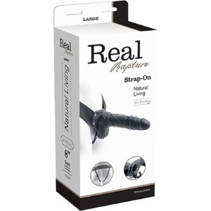 STRAP-ON REAL RAPTURE 8 BLACK – Fantom Penisa dla Niezrównanych Doznań