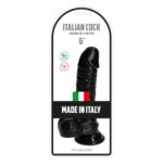 Dildo Italian Cock 6" Black – Realistyczne Doznania w Klasycznym Czarnym Kolorze
