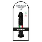 Italian Cock 6,5" Black – Realistyczne Dildo z Przyssawką