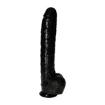 Italian Cock 15,5" Black – Ekstremalne Realistyczne Dildo z Przyssawką