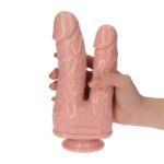Italian Cock Double Dildo 7.5" Flesh – Podwójne Dildo z Przyssawką