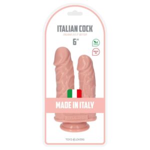 Caino e Abele Flesh 6" Italian Cock – Podwójne Dildo z Przyssawką