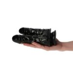 Dildo Doppio Caino e Abele Black 6" Italian Cock – Podwójne Dildo z Przyssawką