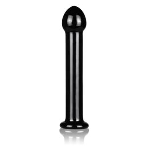 Dildo 7" Glass Romance Black – Szkło o Wysokiej Wytrzymałości