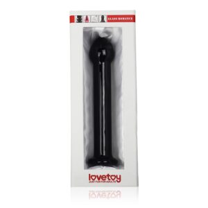 Dildo 7" Glass Romance Black – Szkło o Wysokiej Wytrzymałości