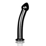 Dildo 7.5" Glass Romance Black – Elegancka Szklana Zabawka z Wygiętym Trzonem