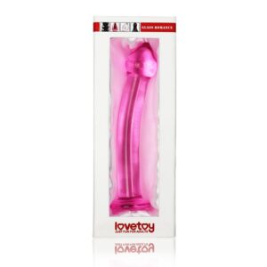 Dildo 7.5" Glass Romance Pink – Zmysłowa Szklana Zabawka w Kolorze Różowym