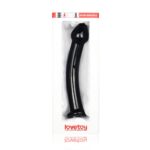 Dildo 7.5" Glass Romance Black – Elegancka Szklana Zabawka z Wygiętym Trzonem