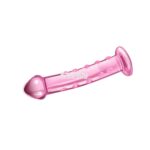 Dildo 7.5" Glass Romance Pink – Zmysłowa Szklana Zabawka z Wygiętym Trzonem