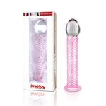Dildo 7.5" Glass Romance Pink – Elegancka Szklana Zabawka z Różową Spiralą