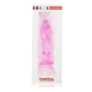 Szklany plug analny 5.5"" Glass Romance Pink