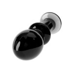 Szklany plug analny 4.5"" Glass Romance Black