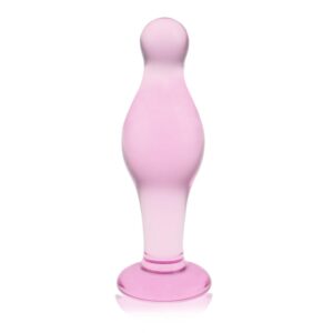 Szklany plug analny 4.5"" Glass Romance Pink