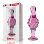 Szklany plug analny 4.5"" Glass Romance Pink