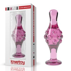 Szklany plug analny 4.5"" Glass Romance Pink
