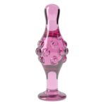 Szklany plug analny 4.5"" Glass Romance Pink