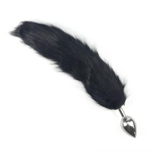 Plug z ogonem Metal Anal Tail czarny