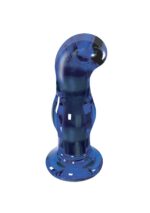 Szklany plug analny The Gleaming Glass Buttplug Blue