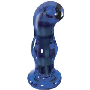 Szklany plug analny The Gleaming Glass Buttplug Blue