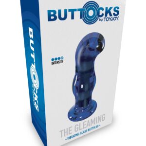 Szklany plug analny The Gleaming Glass Buttplug Blue