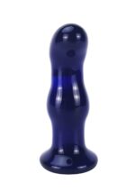 Szklany plug analny The Gleaming Glass Buttplug Blue