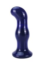 Szklany plug analny The Gleaming Glass Buttplug Blue