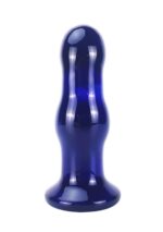 Szklany plug analny The Gleaming Glass Buttplug Blue