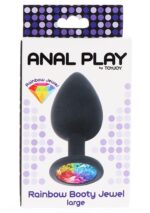 Plug Rainbow Diamond Booty Jewel L Black