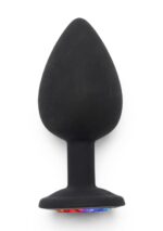 Plug Rainbow Diamond Booty Jewel L Black