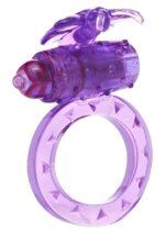 Wibrujący Pierścień erekcyjny Flutter Ring Vibrating Purple