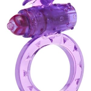 Wibrujący Pierścień erekcyjny Flutter Ring Vibrating Purple