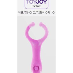 Wibrujący Pierścień erekcyjny Clit-Stim C-Ring Purple