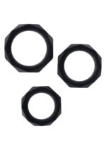 Zestaw pierścieni erekcyjnych Power Halo C-Ring Set Black