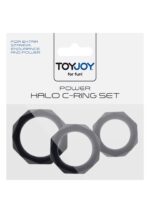 Zestaw pierścieni erekcyjnych Power Halo C-Ring Set Black