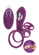 Wibtujący Pierścień erekcyjny Halo Halo C-Ring Sleeve Purple