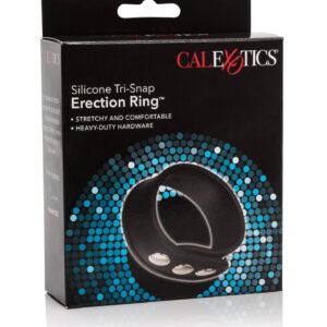 Pierścień erekcyjny Silicone 3-Snap Erection Ring Black