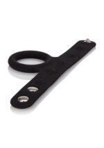 Pierścień erekcyjny 3-Snap Scrotum Ring - Medium Black