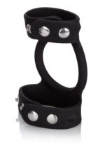 Pierścień erekcyjny Silicone Tri-Snap C & B Cage Black