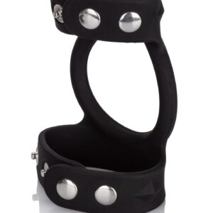 Pierścień erekcyjny Silicone Tri-Snap C & B Cage Black
