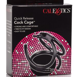 Potrójny pierścień erekcyjny Quick Release Cock Cage Black