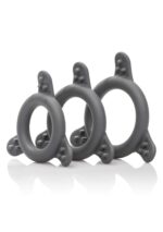 Zestaw pierścieni erekcyjnych Pro Series Silicone Ring Set Black