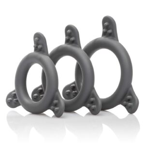 Zestaw pierścieni erekcyjnych Pro Series Silicone Ring Set Black