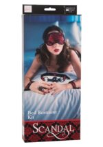 Scandal Bed Restraint Kit – Zestaw do Krępowania z Mankietami i Kneblem