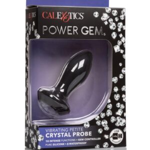 Vibrating Petite Crystal Probe Black