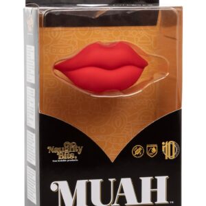 Mini Wibrator Naughty Bits MUAH – Masażer w kształcie czerwonej wargi