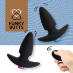 Zestaw wibrujących korków analnych dla par FunkyButts Remote Controlled Butt Plug