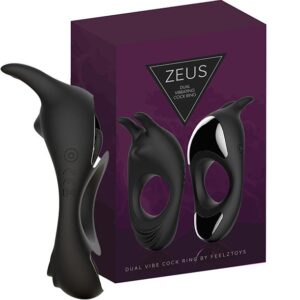 Wibrujący Pierścień erekcyjny FeelzToys - Zeus Black