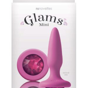Plug korek analny Glams Mini Rainbow Gem Pink