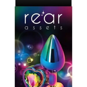 Chromowane Zabawki Analne Mulitcolor Heart M