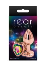 Chromowane Zabawki Analne Rose Gold Heart s Multicolor